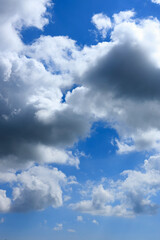 Clouds on vertical frame