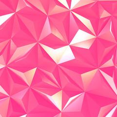 Obraz premium Abstract pink low poly triangle geometric background. 3d rendering.
