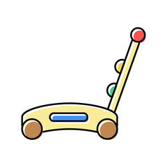 push toy color icon vector illustration