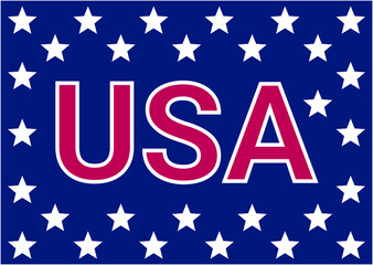 Modern Vector USA Independence and Commemorative Day, modern and simple art stars eps