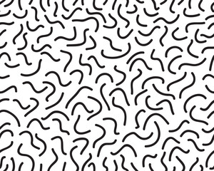 Seamless pattern with black  confetti on a white background	