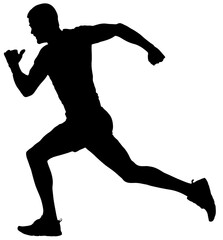 Silhouette of a Male Runner