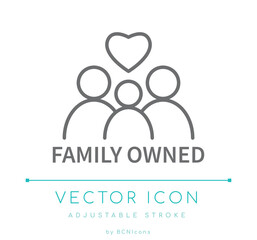 Family Owned Line Icon