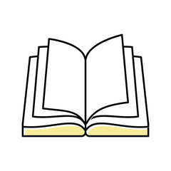 open book color icon vector illustration