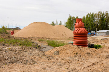 Preparation of infrastructure for the new bridge.