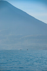 Obraz premium Paddleboarding on Lake Atitlan, Guatemala