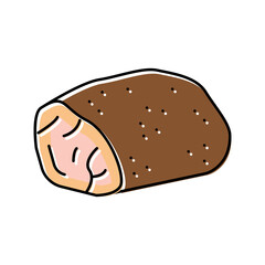 roast beef color icon vector illustration