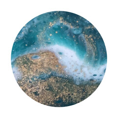 Vector illustration. Illuminated covers background. Marble design templates. Turquoise, white and gold colors. Use as a background for icons, text, or your personal designs.