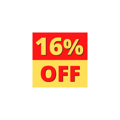16% OFF with red and yellow square design online discount