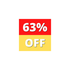 63% OFF with red and yellow square design online discount