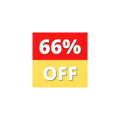 66% OFF with red and yellow square design online discount