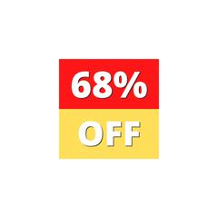68% OFF with red and yellow square design online discount