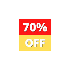 70% OFF with red and yellow square design online discount