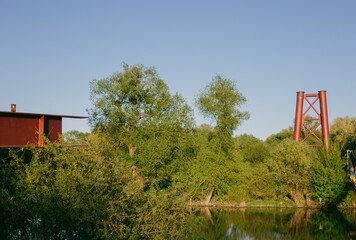 old bridge over the river