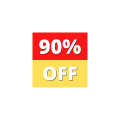 90% OFF with red and yellow square design online discount