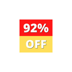 92% OFF with red and yellow square design online discount