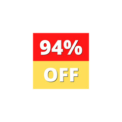 94% OFF with red and yellow square design online discount
