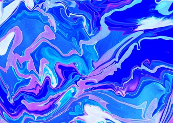 Abstract white-pink-blue marble background. Nature, the effect of natural stone, marble. Texture, background, abstraction, painting.