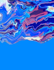 Abstract white-pink-blue marble background. Nature, the effect of natural stone, marble. Texture, background, abstraction, painting.