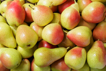 fresh ripe pears as background