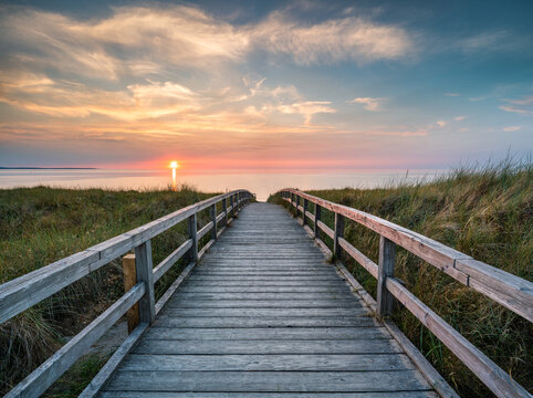 Beautiful sunset at the dune beach