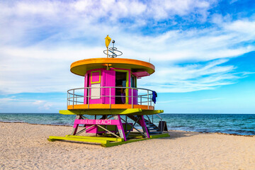 Lifeguard tower in Miami Beach