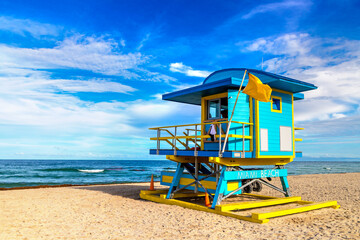 Lifeguard tower in Miami Beach