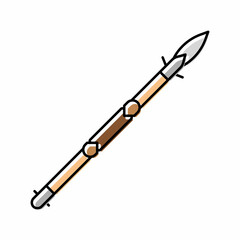 spear weapon color icon vector illustration