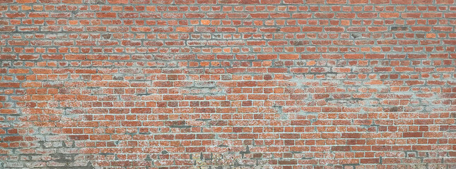 texture of old red brick wall background	