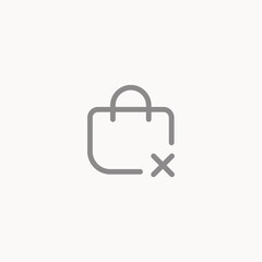 Shopping bag vector icon sign symbol