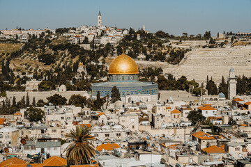 Jerusalem in Israel with Temple Mount