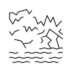 underground river line icon vector illustration