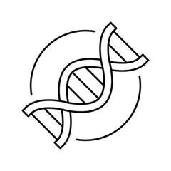 dna research line icon vector illustration