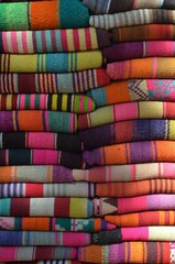 colorful fabrics for sale at market