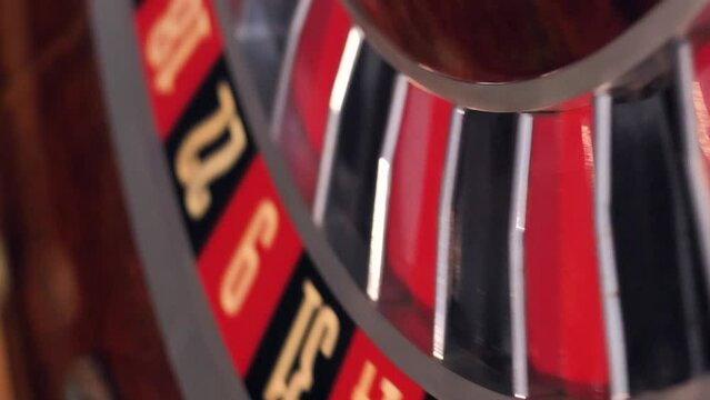 rotating casino roulette wheel. close-up. gamblings.vertical creen