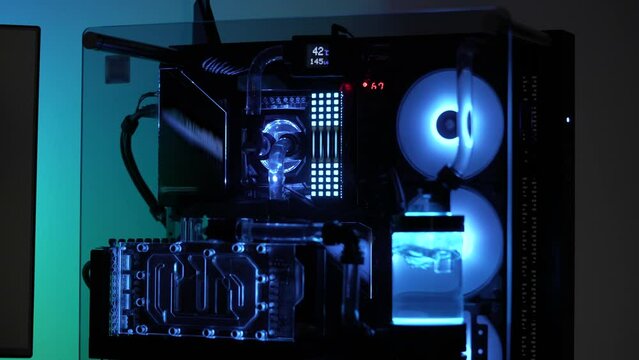 Desktop PC Water Liquid Cooling System CPU and GPU Water Block with LED RGB 