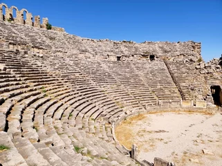 Foto op Canvas Ancient theater of Perga. Amphitheater. Ancient city. Turkey. Manavgat. Antalya. Landmarks of Turkey © TATIANA
