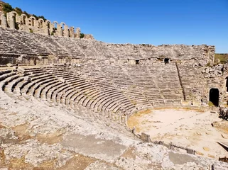 Foto op Canvas Ancient theater of Perga. Amphitheater. Ancient city. Turkey. Manavgat. Antalya. Landmarks of Turkey © TATIANA