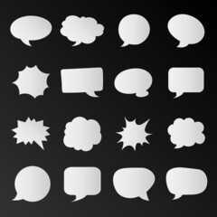 Speech Bubbles (Black Background)