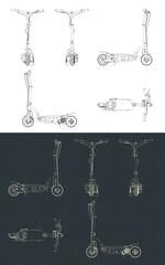 Electric scooter blueprints
