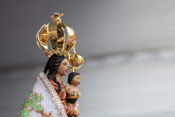 “Imagem Peregrina” of Our Lady of Nazareth at Círio de Nazaré, the largest Marian procession...