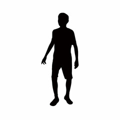 a boy body silhouette vector