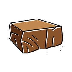block chocolate color icon vector illustration