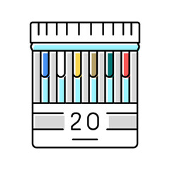 panel 20 drug test color icon vector illustration - obrazy, fototapety, plakaty