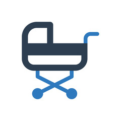 Stroller Icon - Baby Trolley Icon