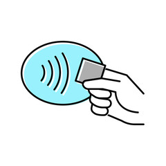 payment contactless color icon vector illustration