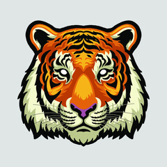 calm Tiger face with no eyes