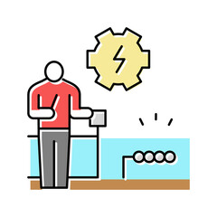 switches and sockets installation color icon vector illustration