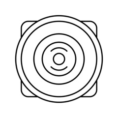 bell alarm line icon vector illustration