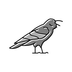 raven bird color icon vector illustration